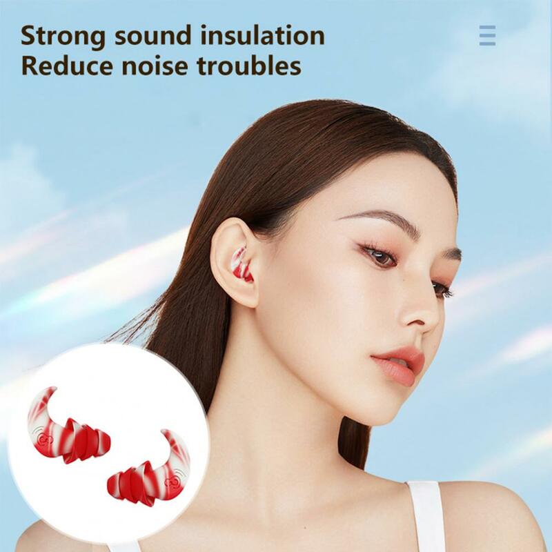 زوج واحد من سدادات الأذن المصنوعة من السيليكون للاستعمال اليومي من دون ألم