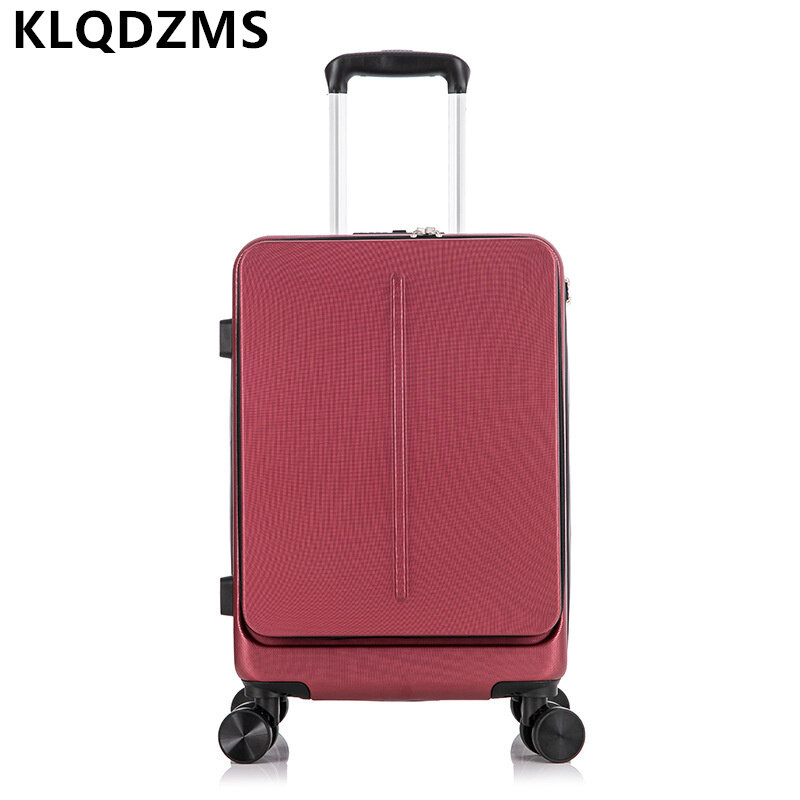 KLQDZMS 20 "24" بوصة جديدة عالية الجودة للجنسين حقيبة الجبهة المفتوحة غطاء نوع سعة كبيرة صامت العالمي عجلة الأمتعة