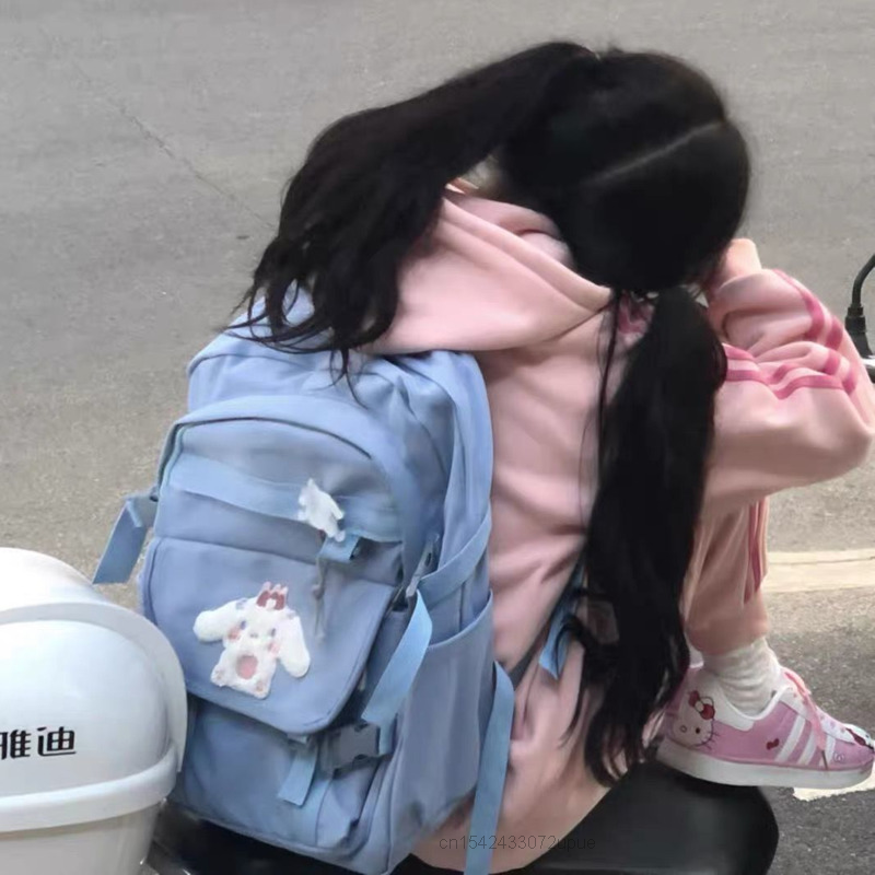 Sanrio حقائب الكرتون سينامورول اليابان نمط Y2k طالب حقيبة مدرسية تصميم جديد فاخر حقيبة الكتف المرأة لطيف حقيبة كلية على ظهره
