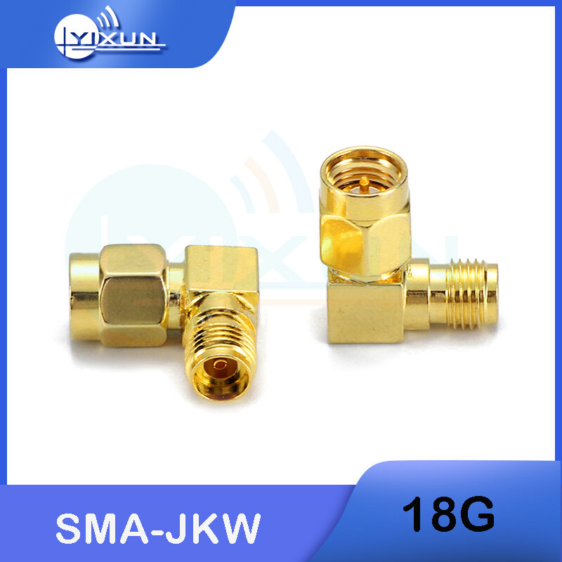 SMA-JWK L نوع SMA ذكر إلى SMA أنثى بزاوية DC-18GHz RF عالية التردد RF الميكروويف موصل اختبار محوري