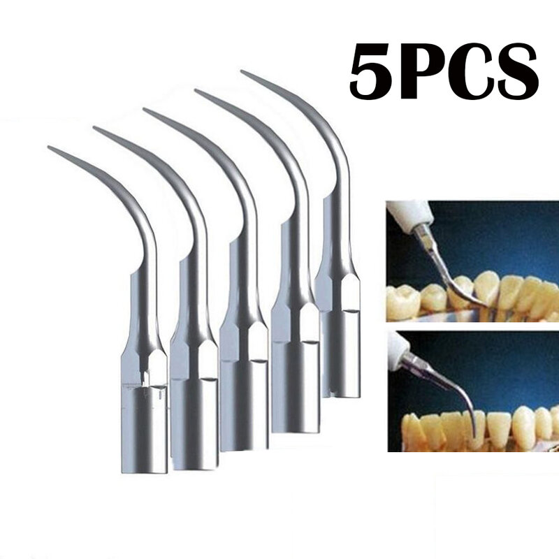 5 قطعة تناسب الأسنان EMS نقار الخشب P1 قشارة بالموجات فوق الصوتية نصائح التحجيم
