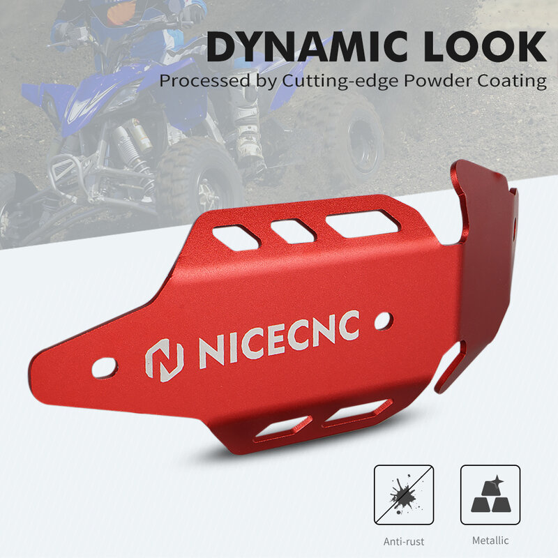 NiceCNC ATV لياماها YFZ450R 450R YFZ 2009-2023 YFZ450X العادم الخمار منتصف الأنابيب الحرارة درع غطاء للحماية الملحقات