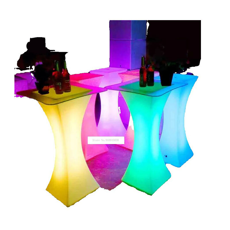 XC-018 الأوروبي LED ضوء بار الجدول قابلة للشحن Led مضيئة الجدول مقاوم للماء مضاءة حتى طاولة القهوة بار kTV الطرف العرض