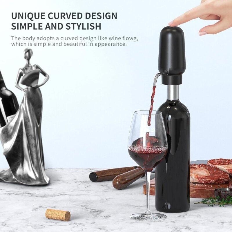 جديد متعدد الوظائف مهوية النبيذ التلقائي إناء نبيذ الكهربائية مدفق نبيذ ABS المواد أدوات النبيذ هدية لمحبي النبيذ