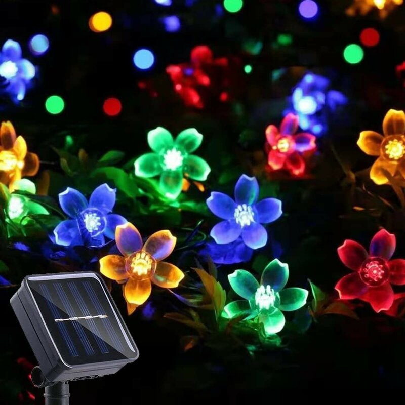 سلسلة أضواء LED الشمسية للخارج ، جو حديقة مقاوم للماء ، مصباح ديكور عيد الميلاد