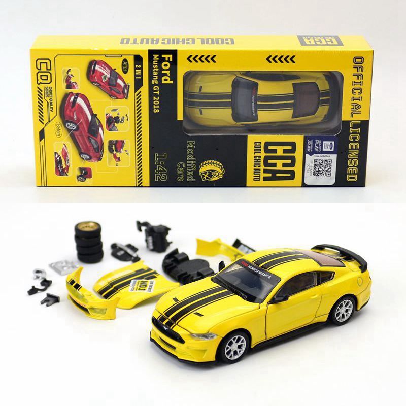 1:42 فورد موستانج GT 2018 نسخة مركبة من خليط سيارات لعبة سيارات نموذج لعبة للأطفال هدايا