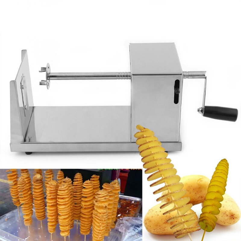 دليل آلة برج البطاطس آلة قطع البطاطس برج دوامة البطاطس هوت دوج لفة آلة قطع خاصة للأغذية الأكشاك