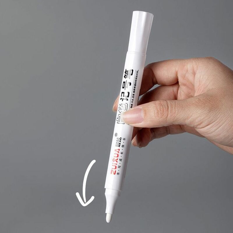قلم الطلاء الدائم مقاوم للماء ، والكتابة على نحو سلس ، أقلام ماركر بيضاء ، ومقاومة للاهتراء ، وليس من السهل أن تتلاشى ، 3 قطعة