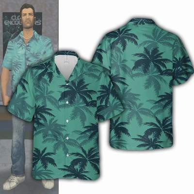جديد الرجال قميص لعبة شخصية نفس النمط قصيرة الأكمام الكوبية كبيرة الحجم هاواي ثلاثية الأبعاد طباعة الصيف عطلة عطلة