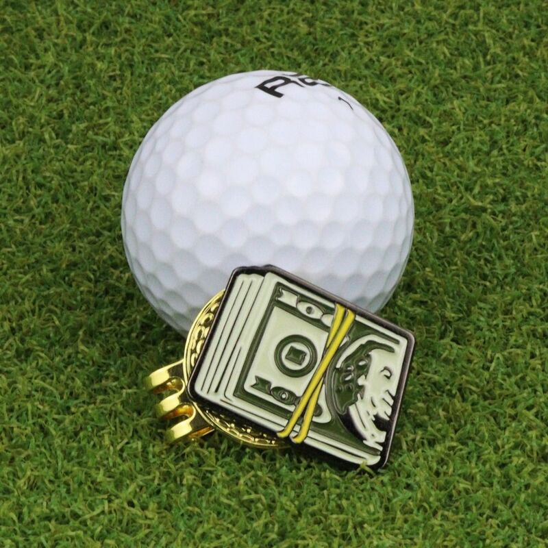 علامة كرة الجولف مع مشبك قبعة مغناطيسي ، علامة الدولار الأمريكي ، أدوات مساعدة للتدريب للأولاد والبنات ، هدية لاعب الجولف للأطفال