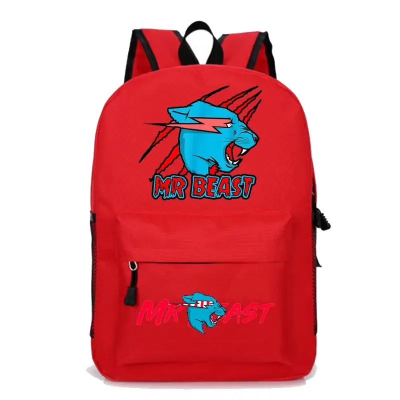 حقيبة ظهر Mr Beast برسوم كرتونية للرجال والنساء ، حقيبة مدرسية للطلاب غير رسمية ، طالب شاب ، الأكثر مبيعًا