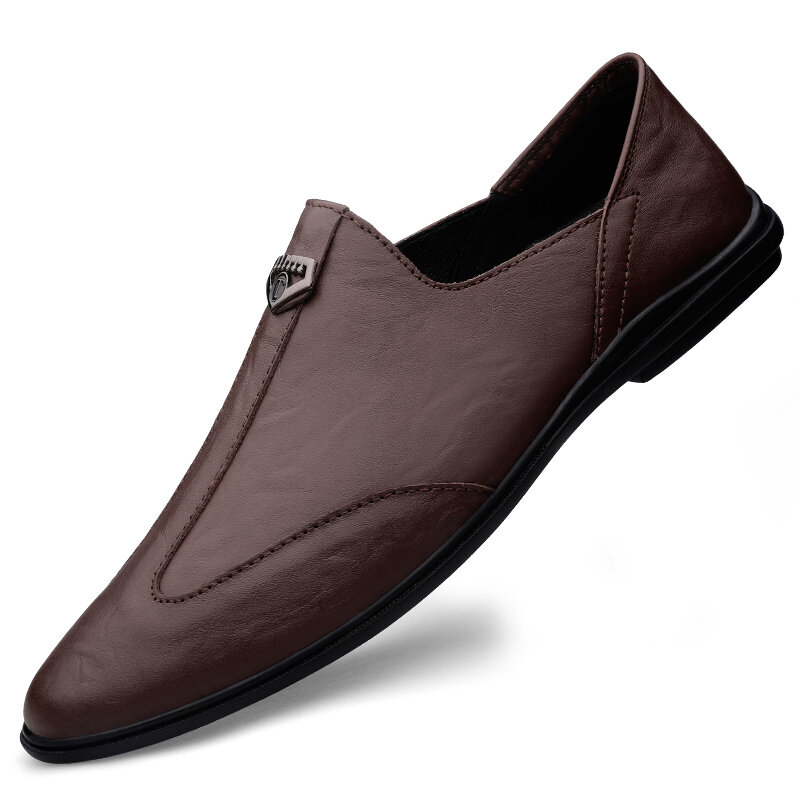 2022 رجل أحذية غير رسمية موضة جلدية الأعمال مكتب أحذية الزفاف الرجال القيادة بيني المتسكعون خفيفة الوزن قارب حذاء عالية الجودة