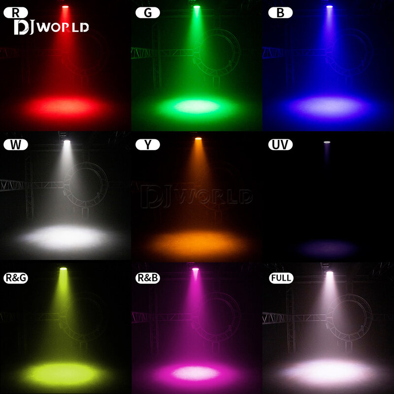 ضوء LED مسطح بار ، أضواء مسرح DMX من الألومنيوم ، معدات دي جي احترافية ، ديسكو ، ضوء أشعة فوق البنفسجية ، 18x18W ، RGBWA ، 6 في 1