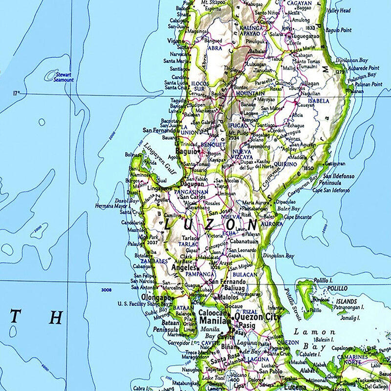 42*59 سنتيمتر الفلبين خريطة الإدارية 1986 سنة نسخة خرائط جدار ديكور قماش اللوحة غرفة المعيشة ديكور المنزل