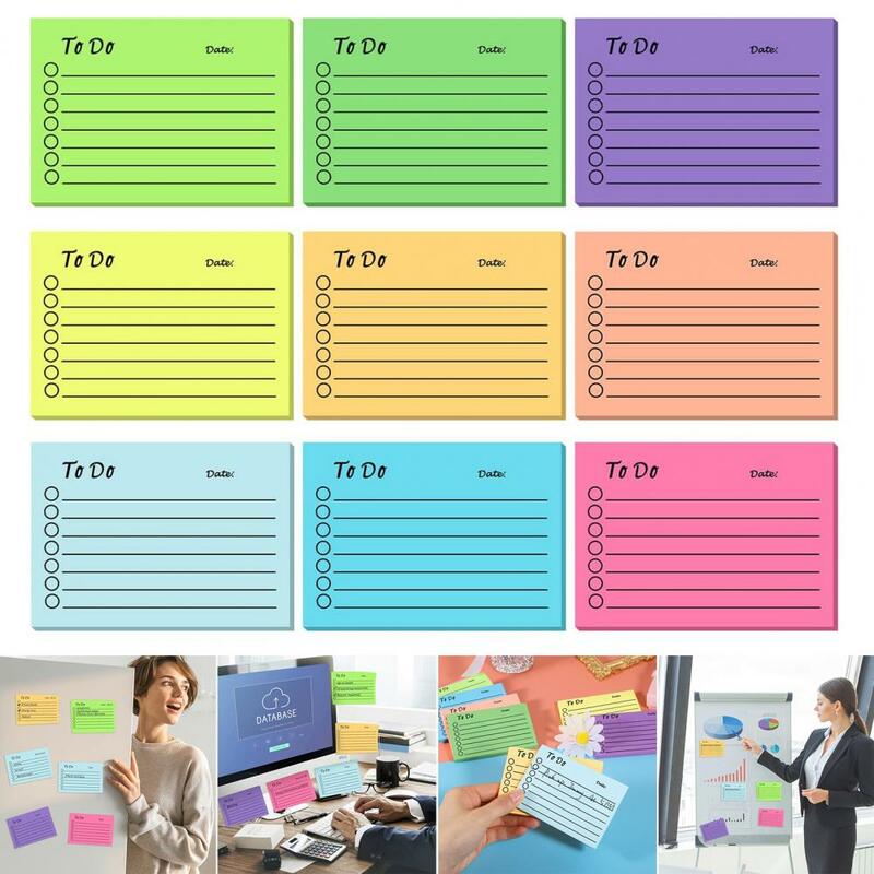 سوبر لزجة تخطيط ملاحظات لاصقة للمكتب ، مفكرة دائمة ، منظمة ملونة ، 9 قطعة