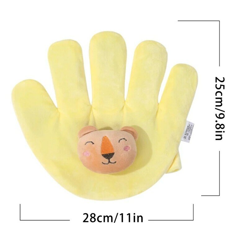 وسادة يد مهدئة لحديثي الولادة وسادة يد ناعمة لعبة استرضاء على شكل حيوان كرتوني لطيف G99C