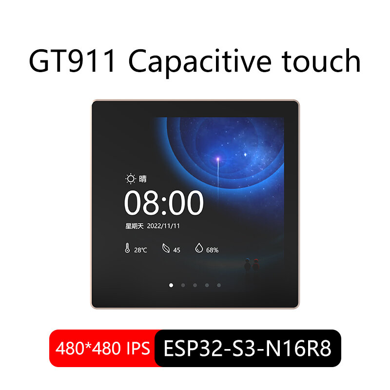 ESP32-S3 لوحة تطوير LVGL اردوينو ، واي فاي وبلوتوث ، 4.0 "، 480x480 العرض الذكي ، وحدة TFT LCD ، اللمس بالسعة ، 4.0"