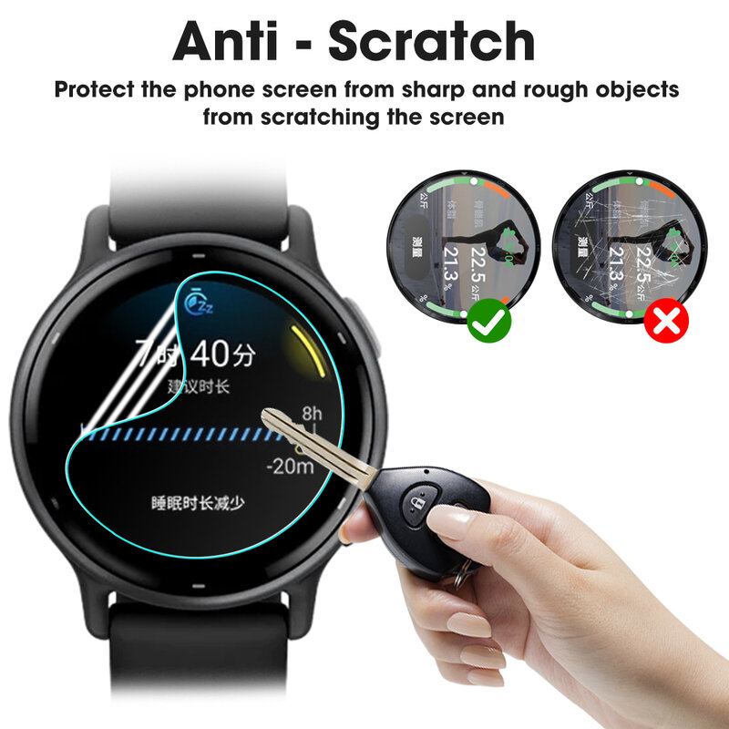 واقي شاشة HD شفاف للغارمين Vivoactive 5 Smartwatch ، مضاد للخدش ، هيدروجيل ، أفلام واقية ، وليس زجاج