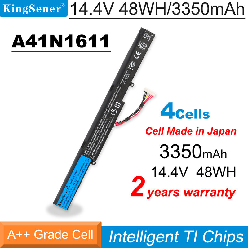 KingSener 14.4V 48WH A41N1611 بطارية كمبيوتر محمول ل ASUS ROG GL553 GL553VD GL553VE GL553VW سلسلة A41LK5H A41LP4Q