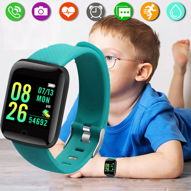 الأطفال الرياضة ساعة ذكية Led ساعة رقمية رصد معدل ضربات القلب اللياقة البدنية تعقب ساعة صبي وفتاة مقاوم للماء Smartwatch الاطفال