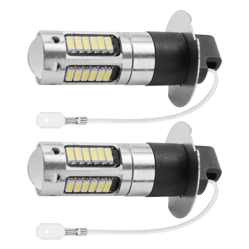 السوبر مشرق LED الضباب القيادة الخفيفة ، DRL لمبات عدة ، الأبيض ، 6000K ، 2 قطعة ، H3