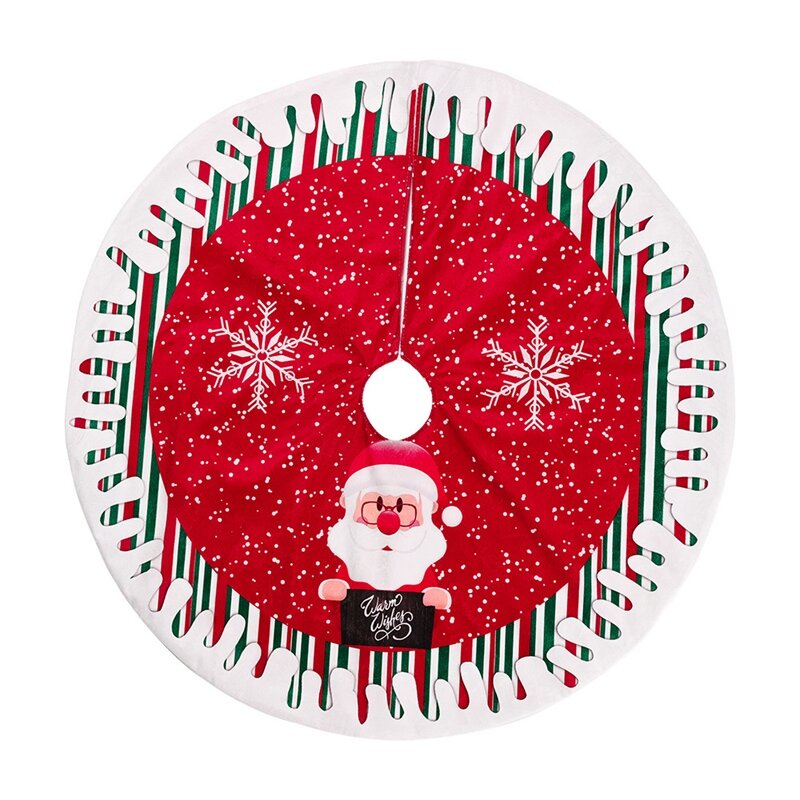 تنورة شجرة عيد الميلاد للحفلات الداخلية والخارجية ، التفاف قاعدة شجرة عيد الميلاد ، الحلي شجرة عطلة ، حصيرة الكلمة ، سانتا كلوز