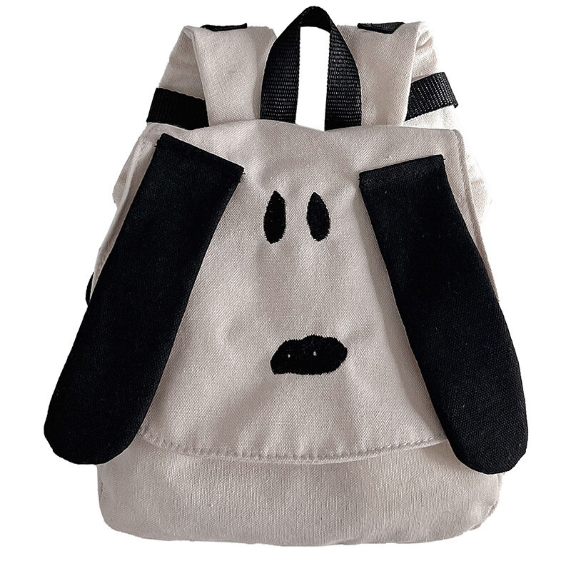 حقيبة ظهر جديدة للأطفال لعام 2023 حقيبة ظهر من القماش الكتاني على شكل كلب كارتوني لطيف حقيبة سفر للأولاد والبنات