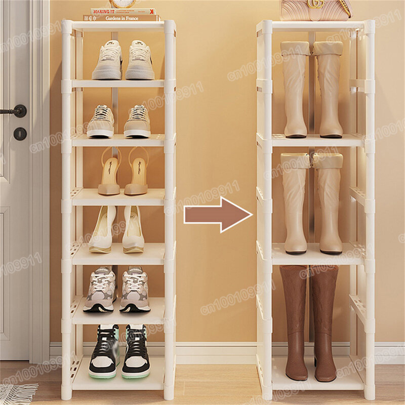 رف الأحذية منظم التخزين مطوية 4-8 طبقة جدار الزاوية تخزين الرف الفضاء إنقاذ رفوف الأحذية ل خزانة
