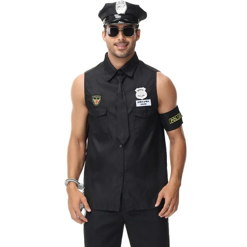 أزياء هالوين عالية الأداء للبالغين ، زي شرطي ، حفلة كرنفال ، بدلة ألعاب تأثيري #2