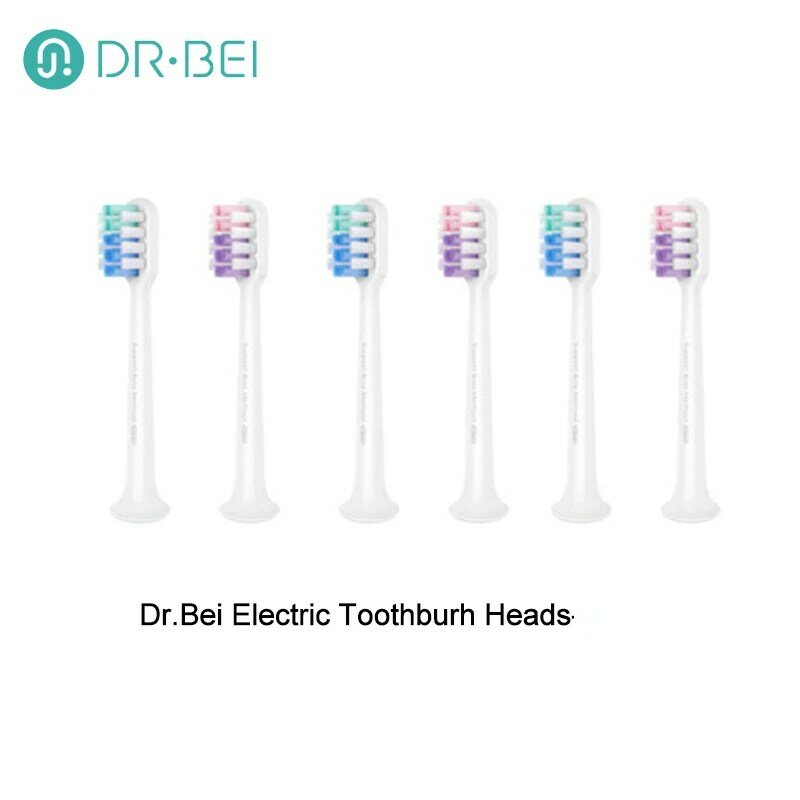 الأصلي Dr.Bei الكهربائية فرشاة الأسنان رؤساء استبدال فرشاة أسنان رئيس 2 قطعة/المجموعة ل Xiaoimi Dr.Bei قطعة غيار رؤوس فراشي الأسنان