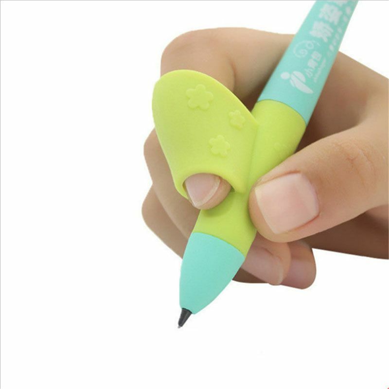 2 قطعة سيليكون الاطفال التعلم الكتابة أداة حامل قلم تصحيح الكتابة جهاز لعب الأطفال التعليم الرسم أداة اللعب هدية
