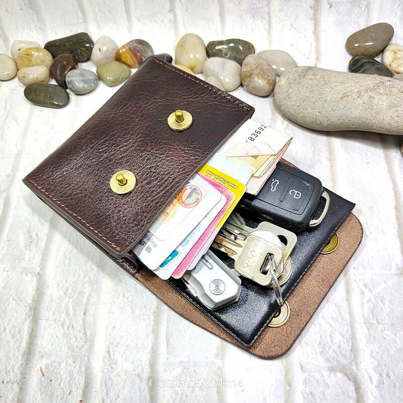 Blongk حقيبة صغيرة الخصر جلد طبيعي حزام صغير حزمة محفظة حامل بطاقة حافظة مفاتيح السيارة منزل مفتاح الحقيبة الرجال 3618