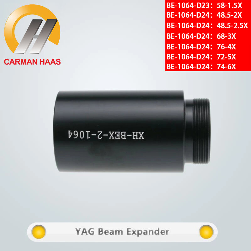 كارمانهاس الألياف YAG 1064nm شعاع المتوسع 1.5X 2X 2.5X 3X 4X 5X لقطع الليزر وسم M22 * 0.75