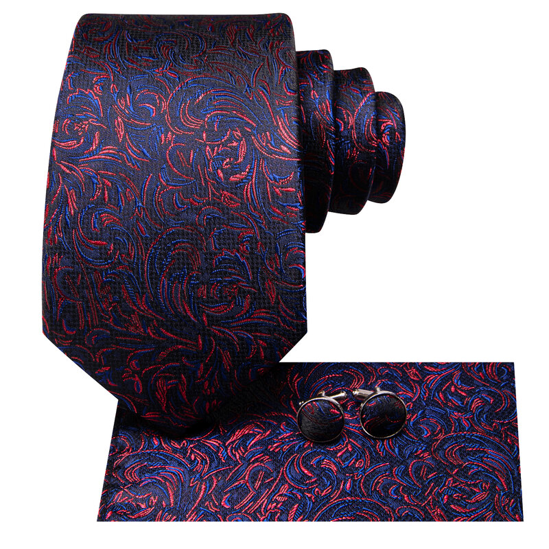 ربطة عنق عالية التصميم ربطة عنق أنيقة للرجال ، أحمر ، أزرق ، علامة تجارية عصرية ، ربطة عنق لحفلات الزفاف ، أزرار أكمام يدوية ، أعمال ، بيع بالجملة