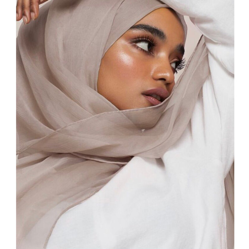حجاب فيسكوز للنساء حجاب قطن مسلم ناعم خفيف رايون حجاب إسلامي عمامة عقال 190x85cm