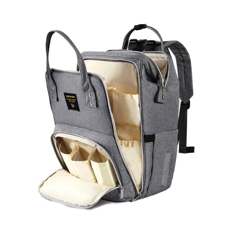 Sunveno أنيق ترقية حفاضات حقيبة الظهر متعددة الوظائف السفر على ظهره الأمومة الطفل تغيير أكياس 20L سعة كبيرة