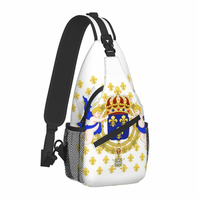 رويال ستاندرد أوف ملك فرنسا الرافعة حقيبة صدر للرجال الفرنسية معطف من الأسلحة الكتف حقيبة كروسبودي للرجال حقيبة للتخييم