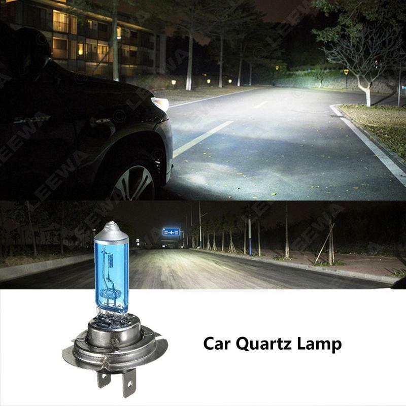 مصابيح سيارة أمامية 12 فولت 55 واط 100 واط H7 لمبة الهالوجين ضوء الماس الأبيض لمبات ل منخفضة شعاع الكاشف ل اكسسوارات السيارات