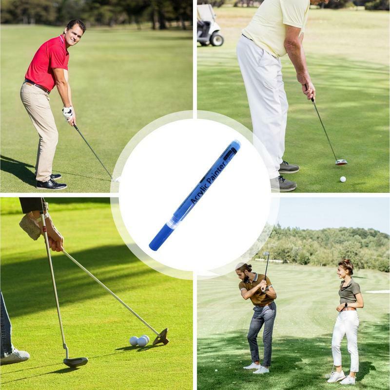 قلم تغيير لون نادي الجولف ، قلم حبر متعدد الألوان مع علامة تغطية كهربائية ، إكسسوارات الجولف لممارسة رسم لاعب الجولف