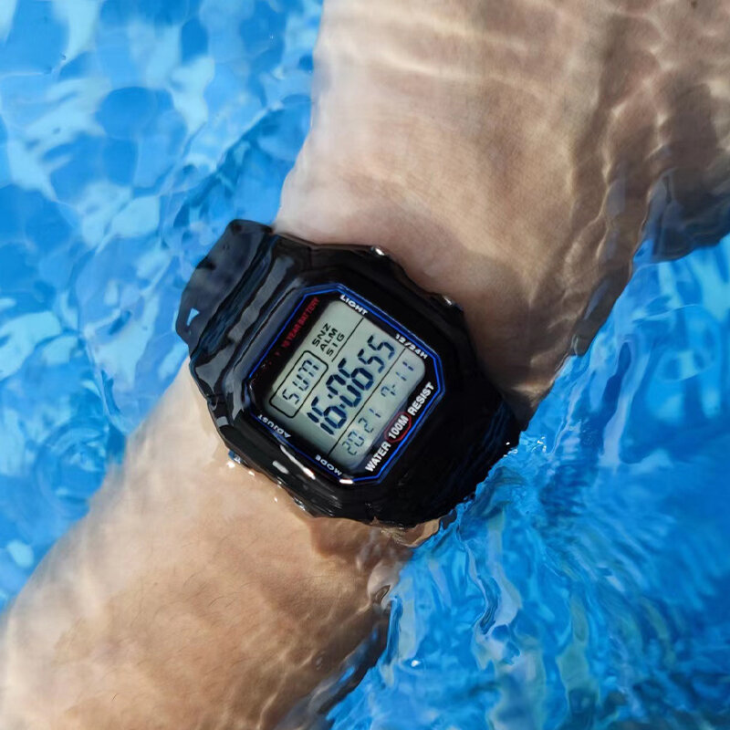 F91W الرجال الساعات الرقمية Led الإلكترونية ساعة اليد العسكرية الرياضة الرجال النساء للجنسين ساعة سيليكون باند مقاوم للماء Reloj Hombre