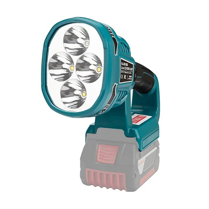 المحمولة LED تحذير بقعة ضوء العمل مصباح يدوي الشعلة لماكيتا Bosch 14.4 فولت 18 فولت بطارية ليثيوم أيون BL1830 BL1430 BAT618 BAT614