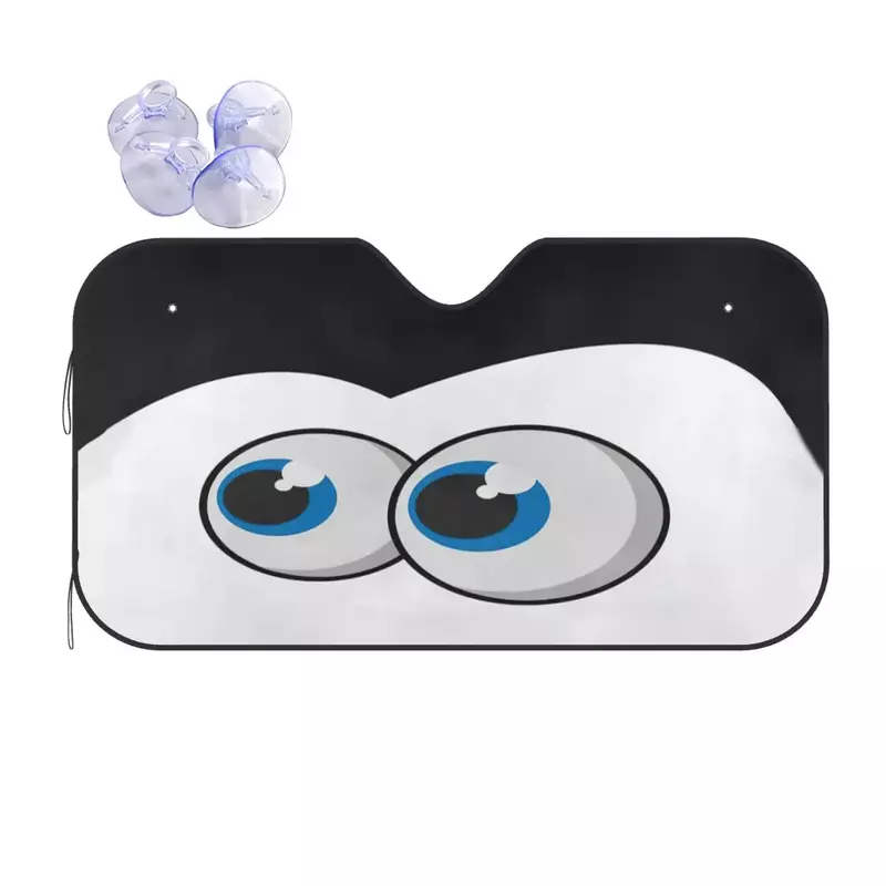 عيون سوداء مبتكرة الزجاج الأمامي مظلة ، رقائق الكرتون ، تصميم السيارة ، 70x130cm