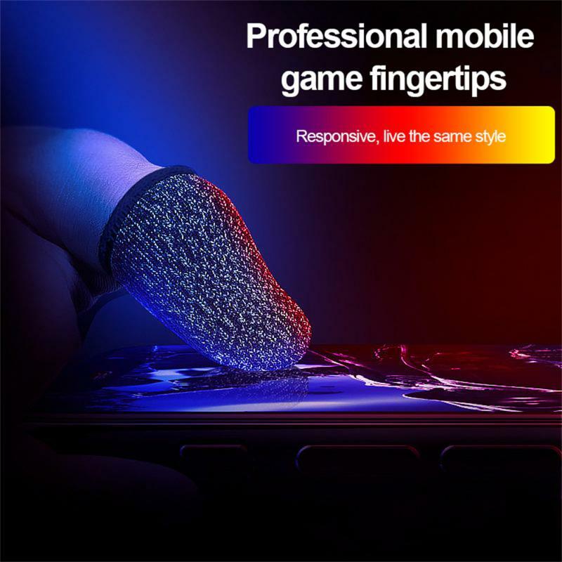 قفازات الأصابع لشاشة لمس اللاعبين ، مقاومة للعرق ، قابلة للتنفس ، أطراف الأصابع ، وحدة تحكم في الألعاب ، مهود الأصابع ، ألعاب ، زوج واحد