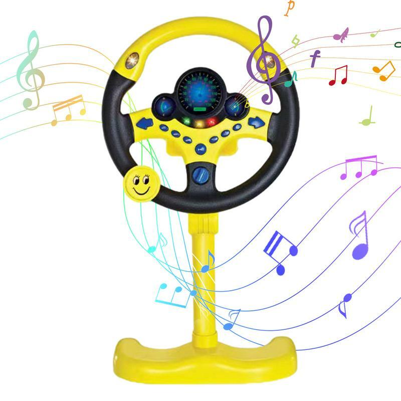 لعبة محاكاة عجلة القيادة للفتيان والفتيات ، لعبة القيادة مع الضوء والموسيقى والصوت ، التفاعلية ، مساعد الطيار ، الكهربائية ، الهدايا