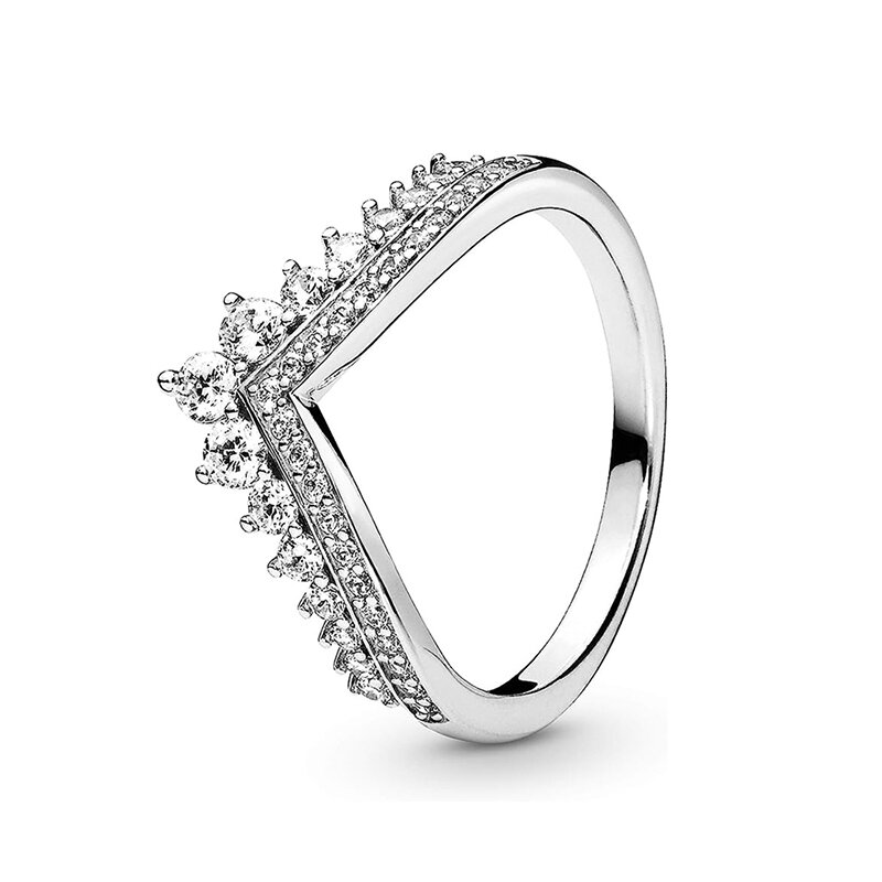 الأكثر مبيعاً خاتم كلاسيكي من الفضة الإسترليني عيار 925 على شكل قطرة على شكل قلب مزود بسحر فاخر مجوهرات رائعة على الموضة هدية