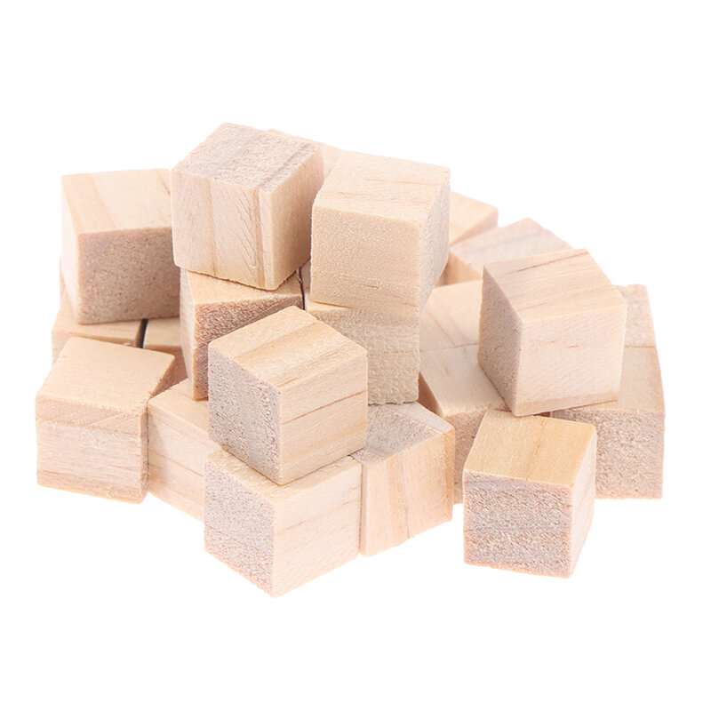 100 قطعة مكعبات خشبية لعبة لم تنته فارغة مربع صغير مكعبات الخشب كتلة ل الرياضيات صنع الحرفية DIY بها بنفسك مشروع هدية لعبة تعليمية 1 سنتيمتر
