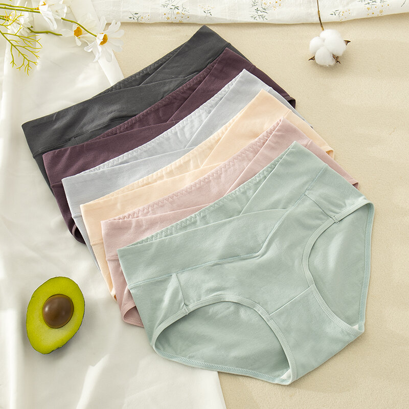 العرض الساخن ملابس داخلية قطنية للنساء الحوامل سروال داخلي منخفض الخصر سروال داخلي للبطن ملابس داخلية قطنية للحوامل ملابس داخلية لدعم البطن
