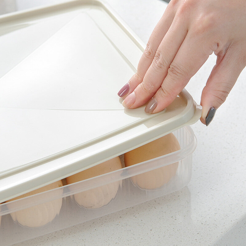 Wbboming الثلاجة صندوق تخزين البيض المطبخ الثلاجة الحفاظ المنزلية صندوق تخزين زلابية صندوق تخزين من البلاستيك صندوق تخزين