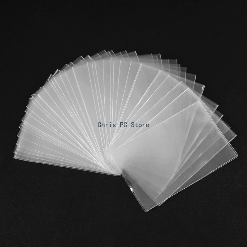 أغطية بطاقات شفافة H8WA مقاس 66 × 91 مم لبطاقات تداول TCG وألعاب الطاولة مع بطاقات بحجم قياسي خالية من الأحماض ، 100 قطعة