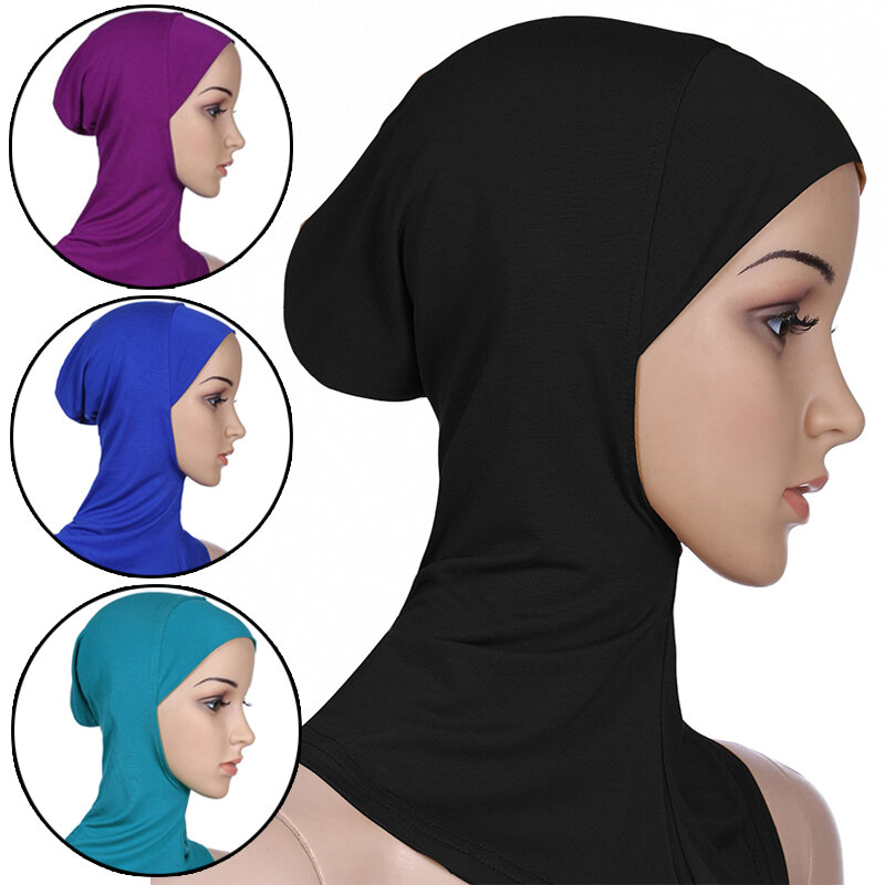 غطاء إسلامي جديد للسيدات غطاء حجاب مشروط قابل للتعديل عمامة إسلامية قابلة للبسط غطاء كامل غطاء شال فتحة رقبة كاملة للسيدات